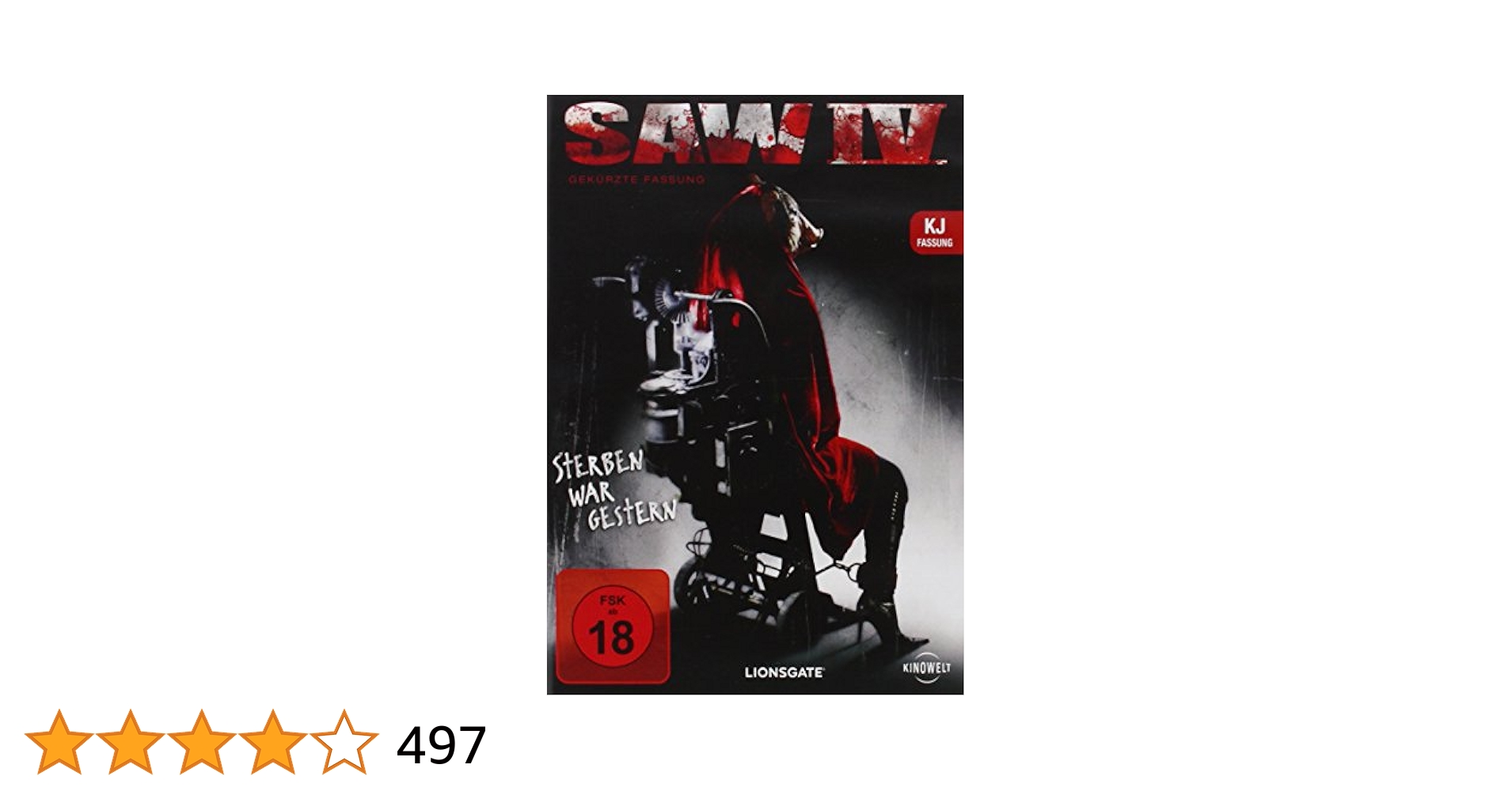 【中古】 ソウ4/Ｂｌｕ-ｒａｙ　Ｄｉｓｃ/ACXF-90558 Amazon.co.jp: ソウ4 [Blu-ray] : コスタス・マンディラー